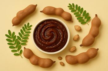 Tamarind paste in small bowl
