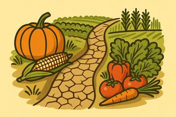 Before: dry vegetable bed with visible cracks