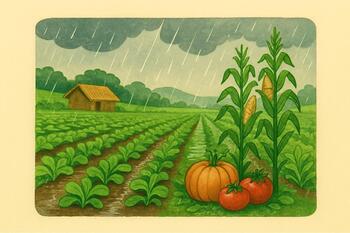 Peak monsoon: dripping leaves and dark soil