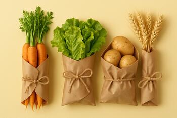 Paper wrap around produce