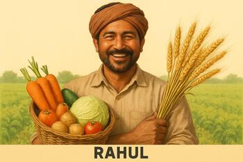 Portrait of farmer Rahul from Nashik
