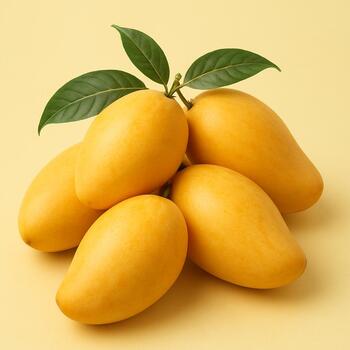 Summer: ripe mango cluster